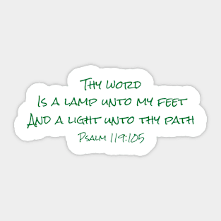 Thy Word Is A Lamp Unto My Feet And A light Unto thy Path - Psalm 119:105 Back Print Design Sticker